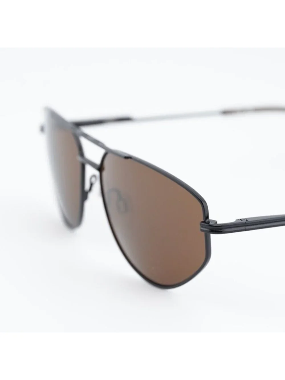 DKNY DK117S 001 Sunglasses Black Square Frame, Brown Lenses